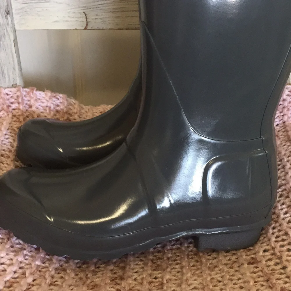 Hunter Original Gloss Tall Boots Graphite Gray
